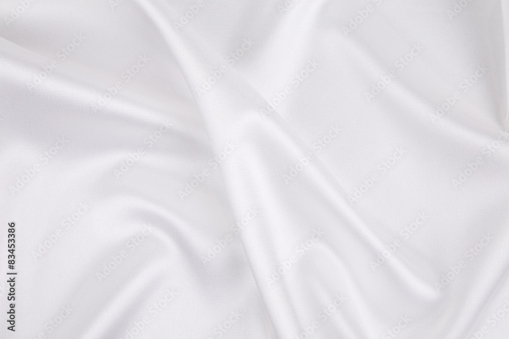 White silk texture close up.