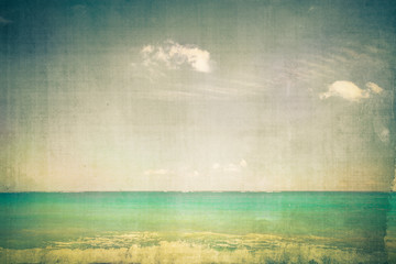 Handdoek met foto Retro Oceaan met vintage textuur effect  © littleny