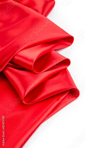 Red silk drapery. 