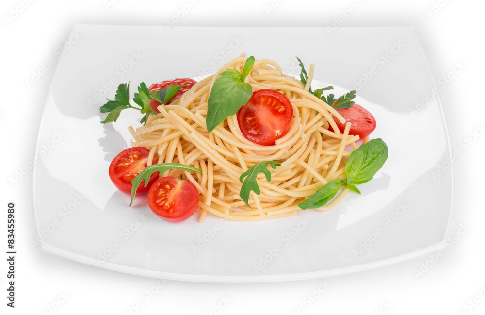 Tagliatelli pasta with tomatoes