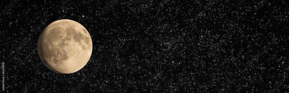 Obraz premium Moon on a starry skies.