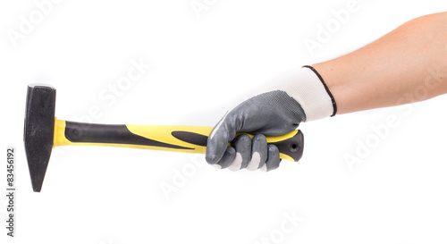 Man hand with hammer