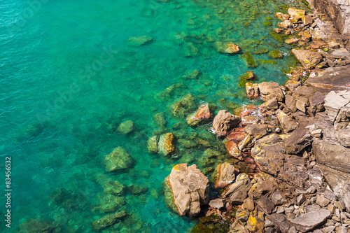 Beautiful coastline of Ligurian Sea, Italy