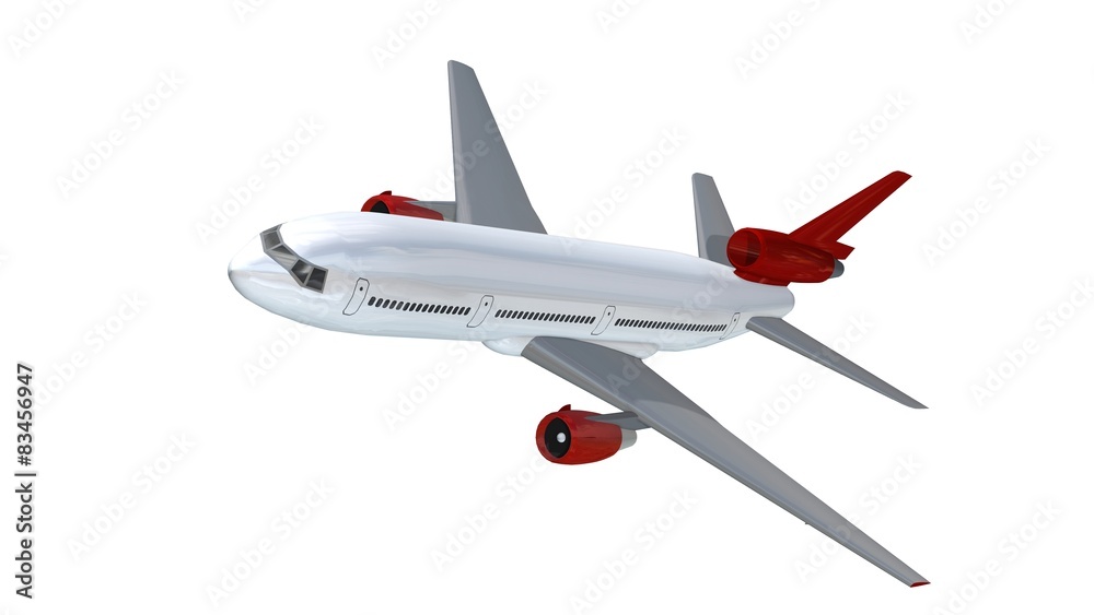 Passenger airplane isolated on white background Passenger airplane isolated on white background