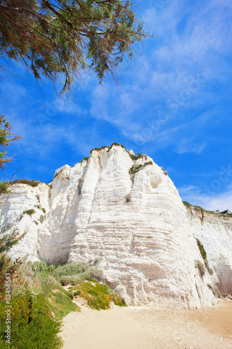 White rocks in Vieste, Italy