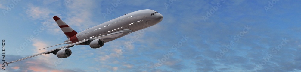 Modern Passenger airplane in flight
Modern Passenger airplane in flight