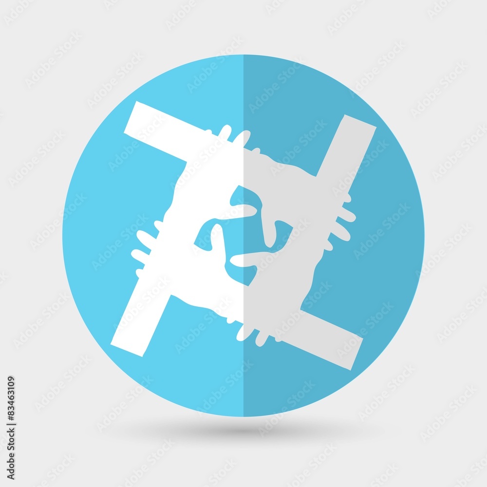 Business icon. Handshake on a white background Business icon. Handshake on a white background