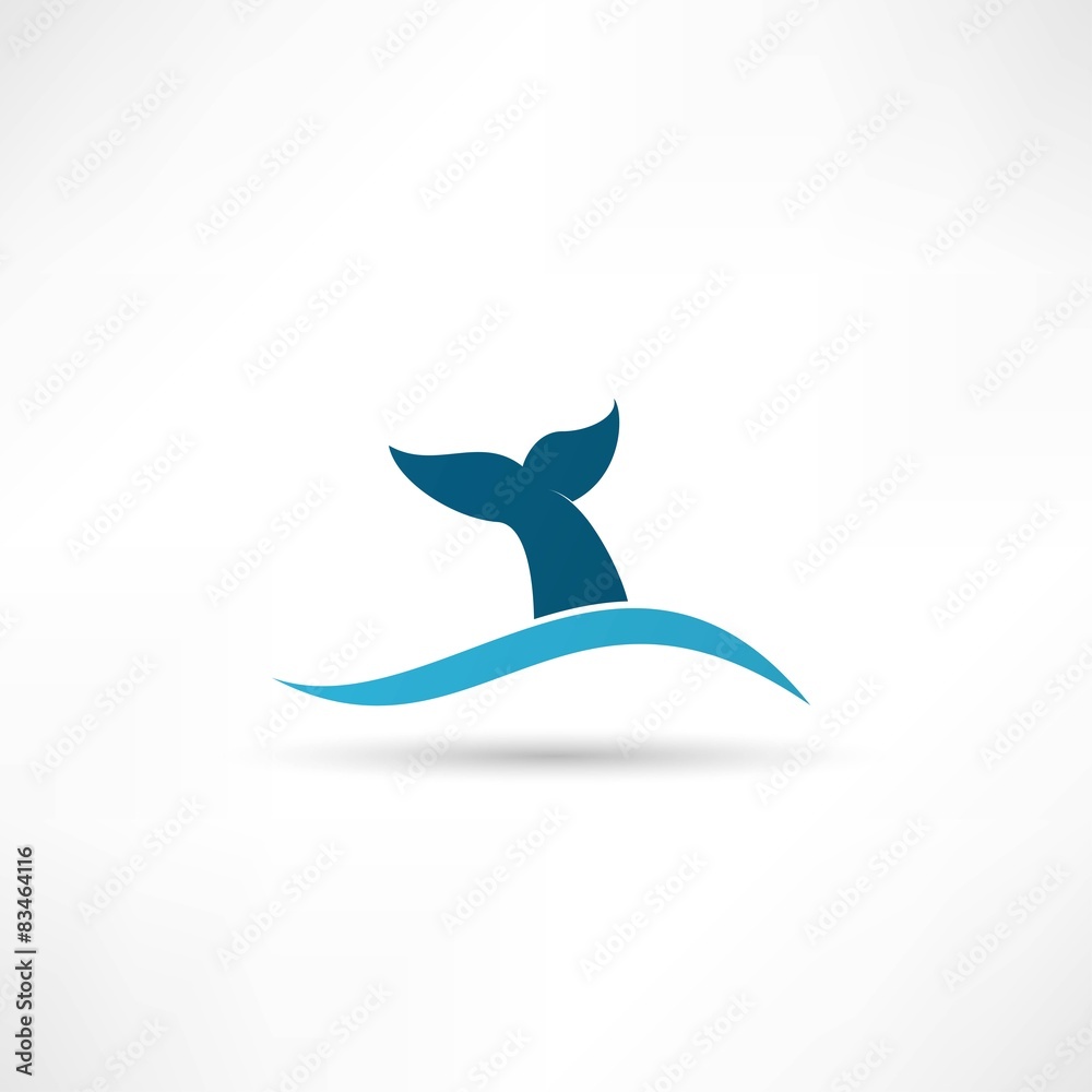 Obraz premium whale tail icon