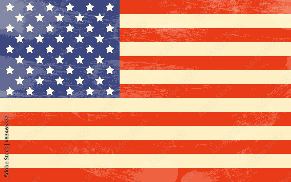 Naklejka premium Vintage American Flag