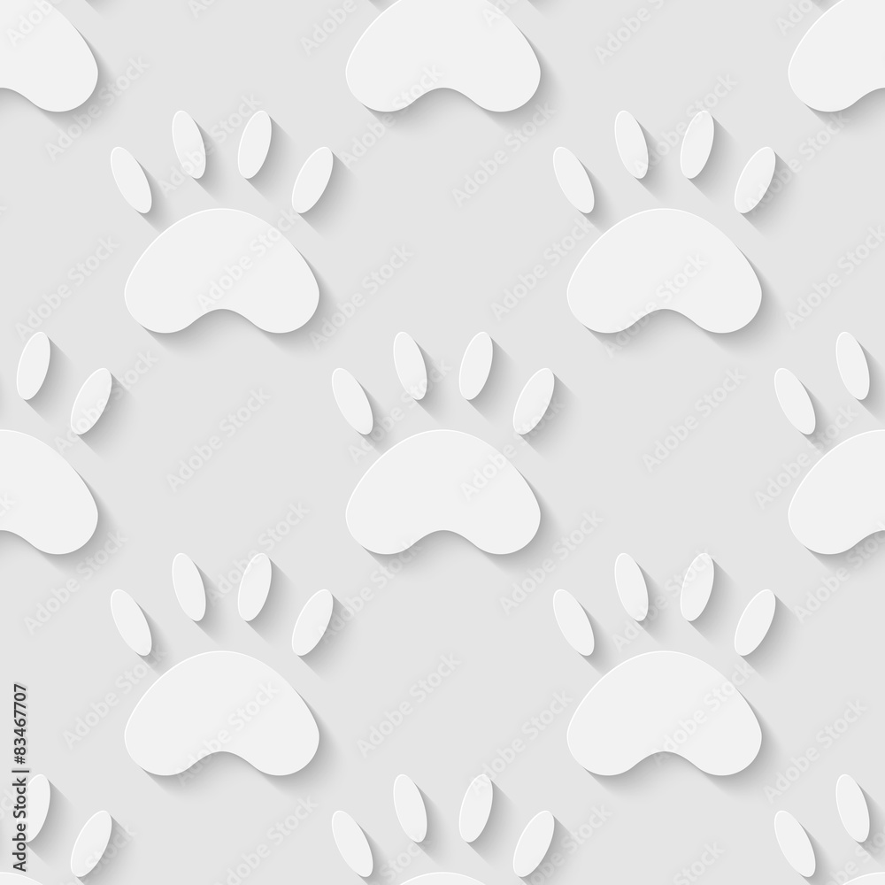 Cat paw silhouette seamless pattern
Cat paw silhouette seamless pattern