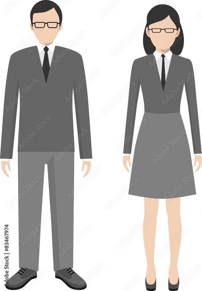 People characters avatars stand set in flat style isolated on People characters avatars stand set in flat style isolated on