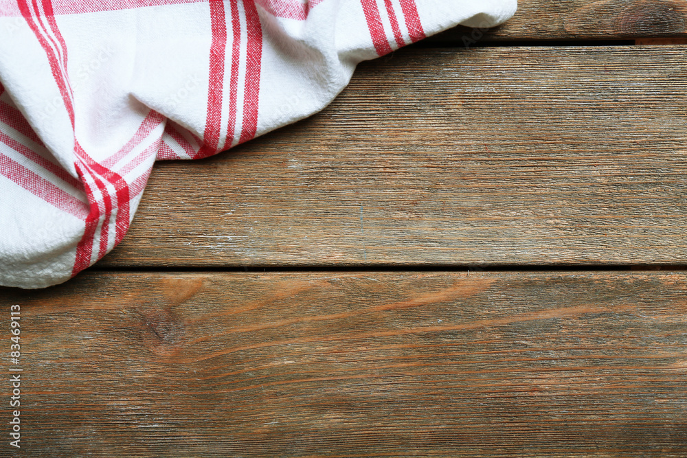 Napkin on wooden table