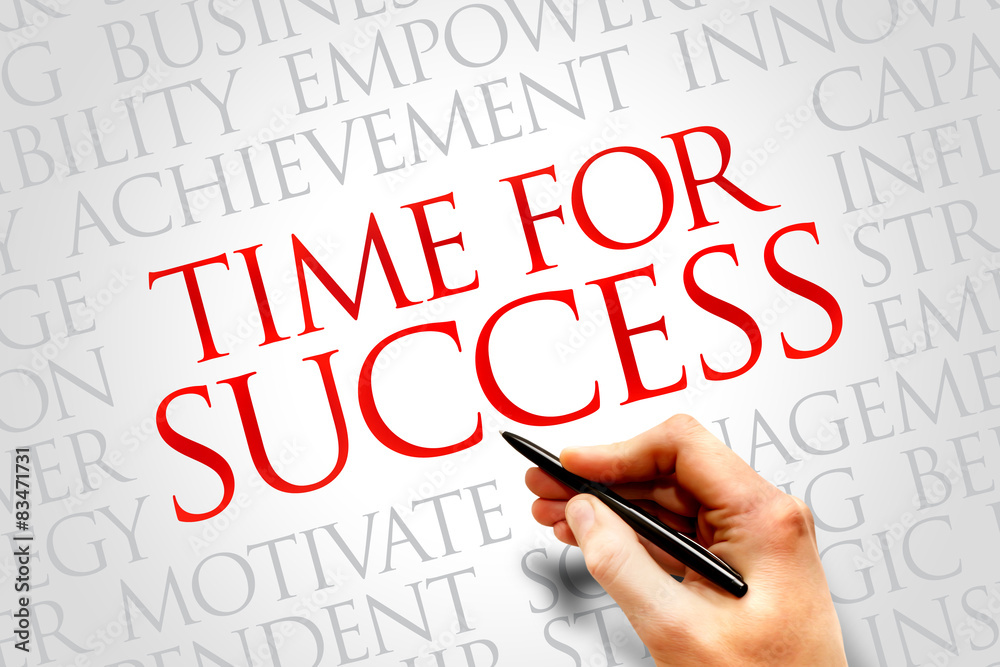Time for Success word cloud, business concept