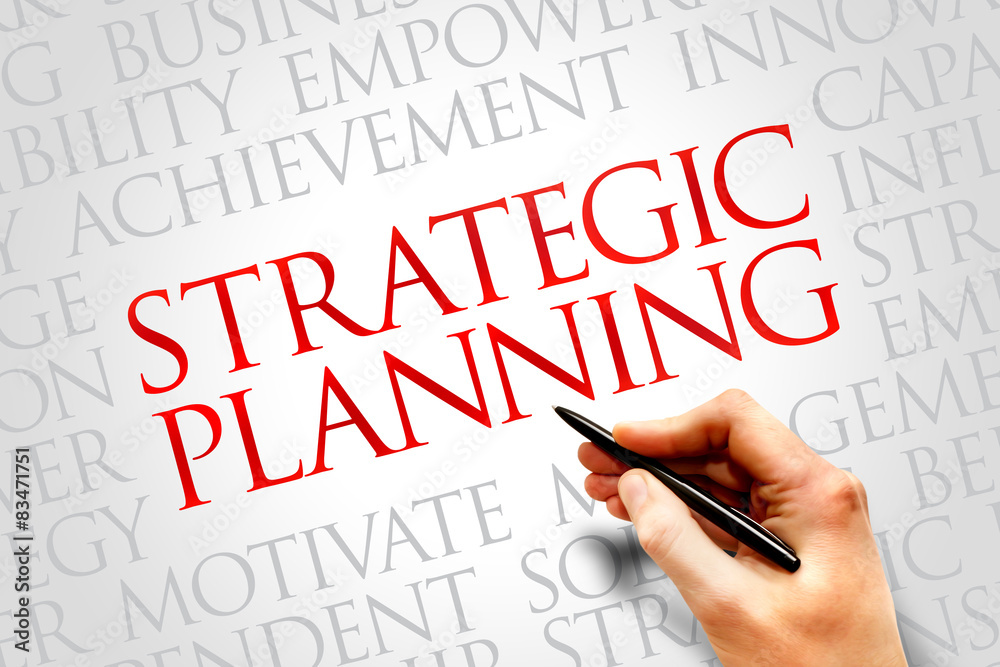 Strategic planning word cloud, business concept Strategic planning word cloud, business concept