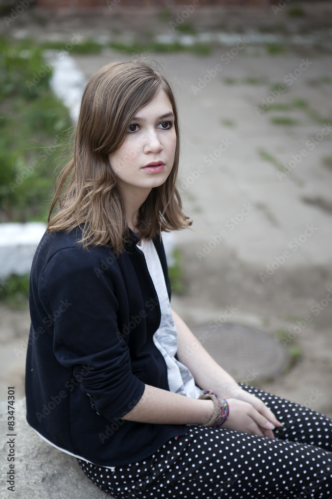 <Multiple Values>Portrait of depressed teenage girl <Multiple Values>Portrait of depressed teenage girl