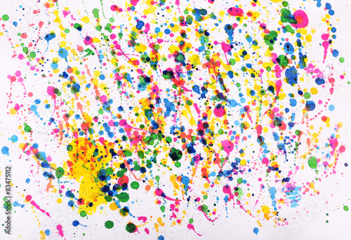 Colorful splashes of paint as background
