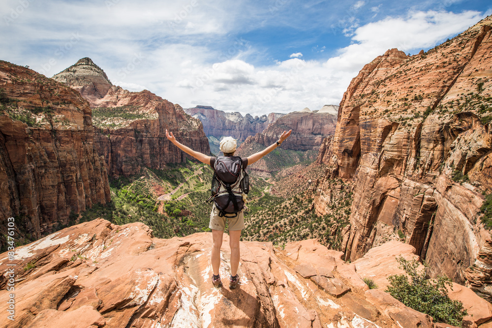Obraz premium Randonneuse à Zion
