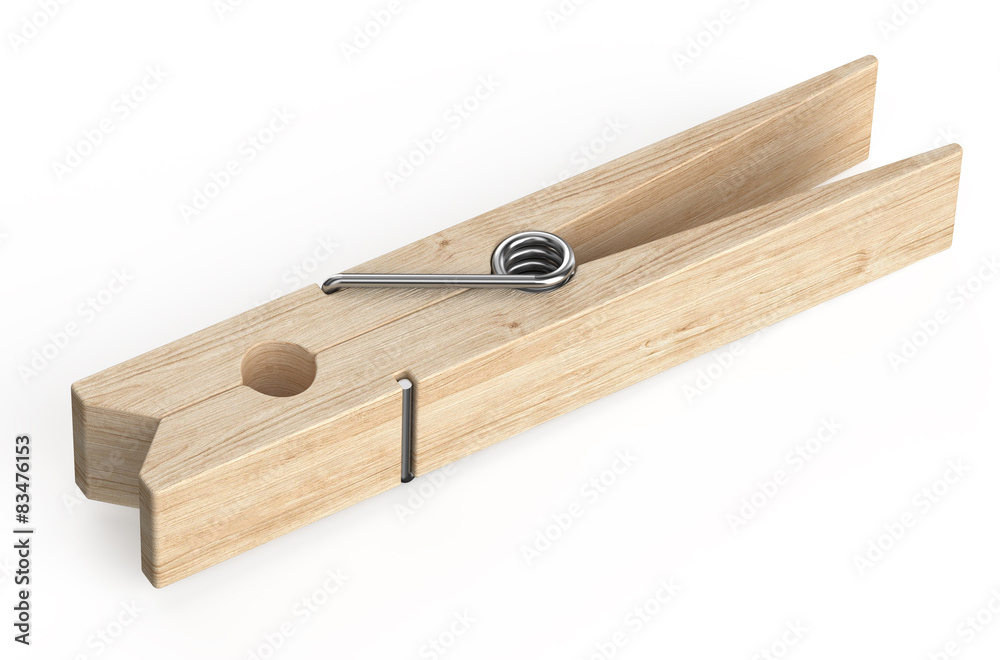 one wooden clothespin