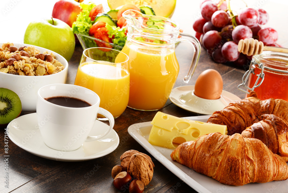 Composition with breakfast on the table. Balnced diet. Composition with breakfast on the table. Balnced diet.