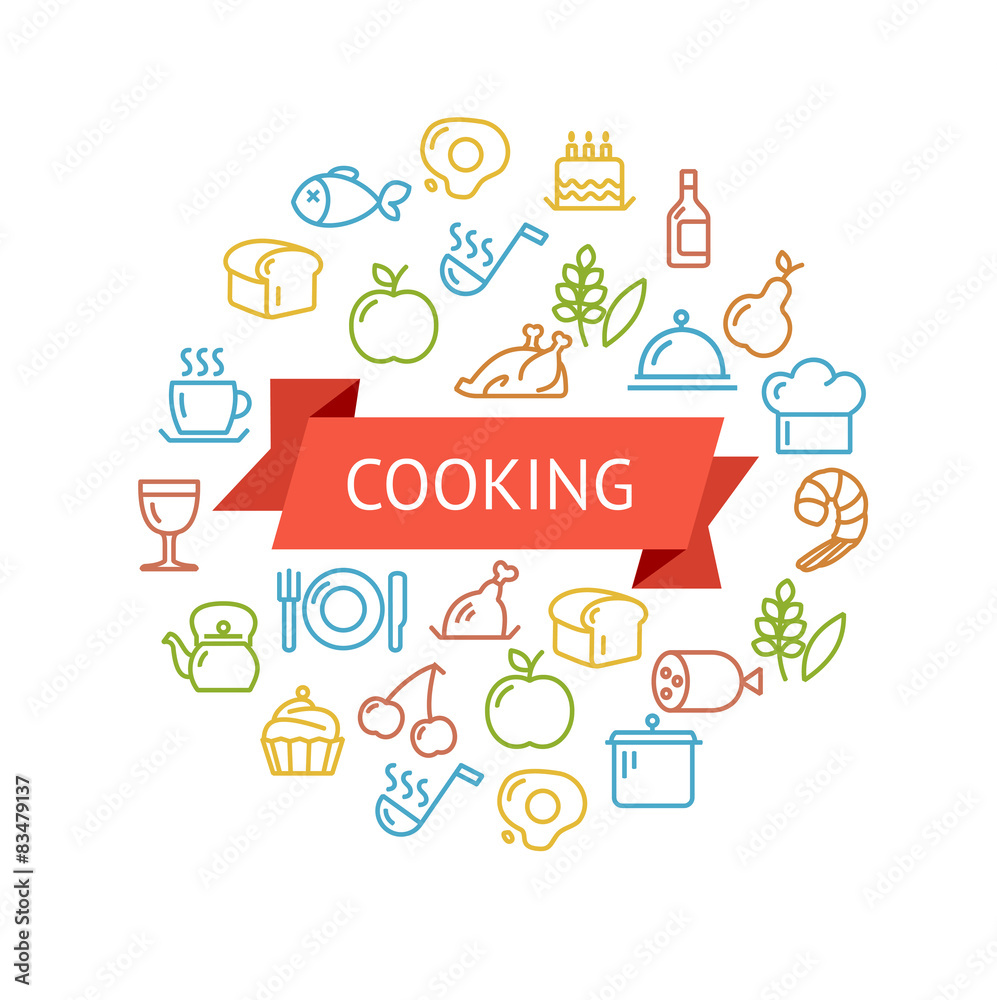 Vector Cooking Concept Outline