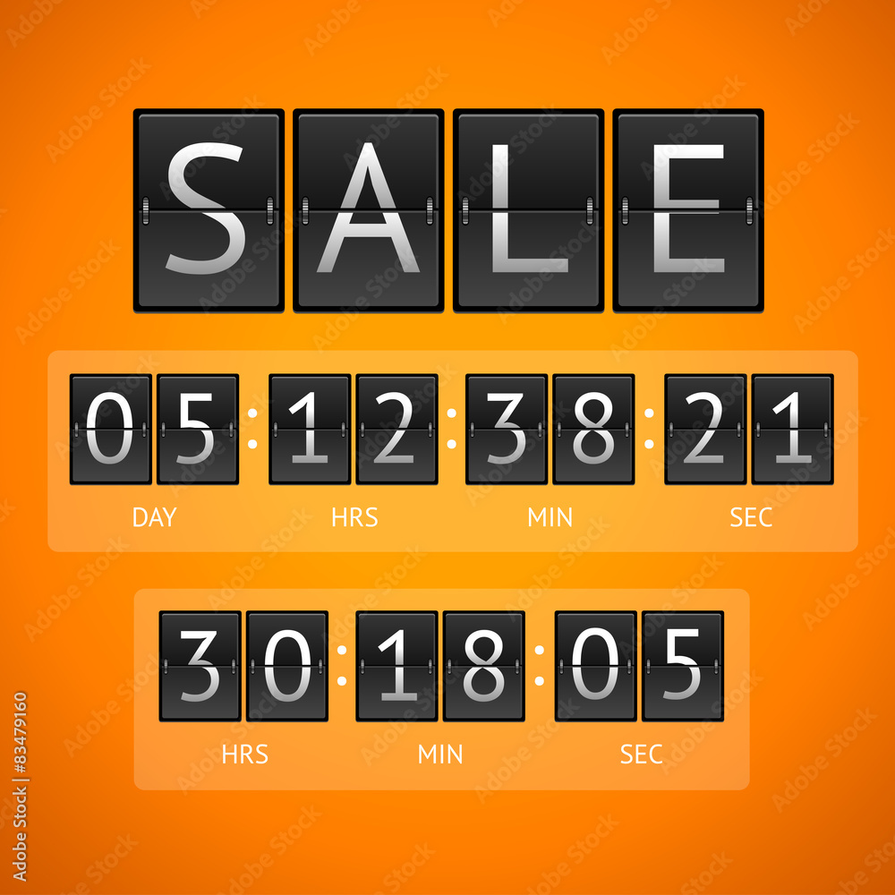 Vector countdown timer sale Vector countdown timer sale