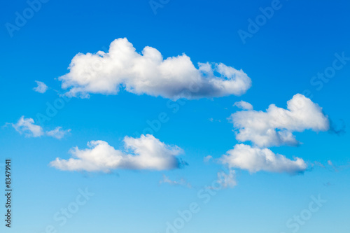 Nature background photo  blue sky and white clouds