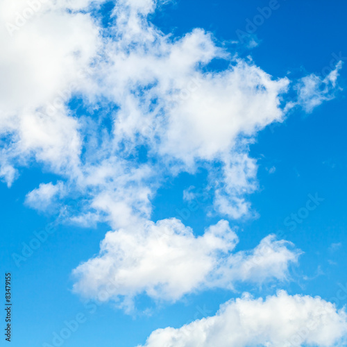 Square nature background photo  white clouds