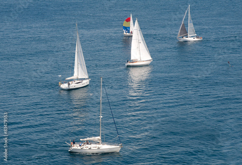 Regata velica nel Mar Ligure