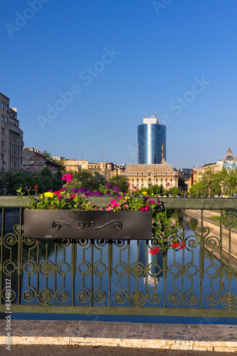 Bucharest on the Dambovita river