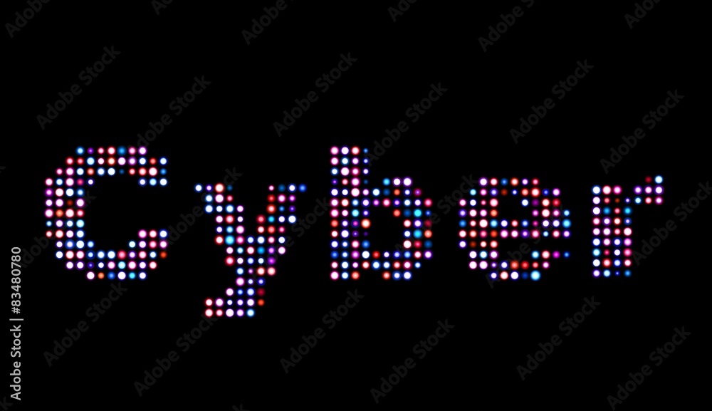 Cyber led text Cyber led text