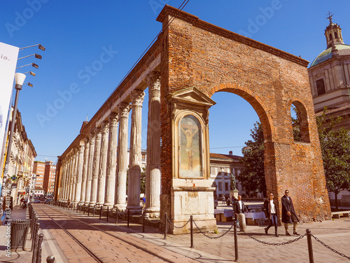 Retro look Colonne di San Lorenzo Milan