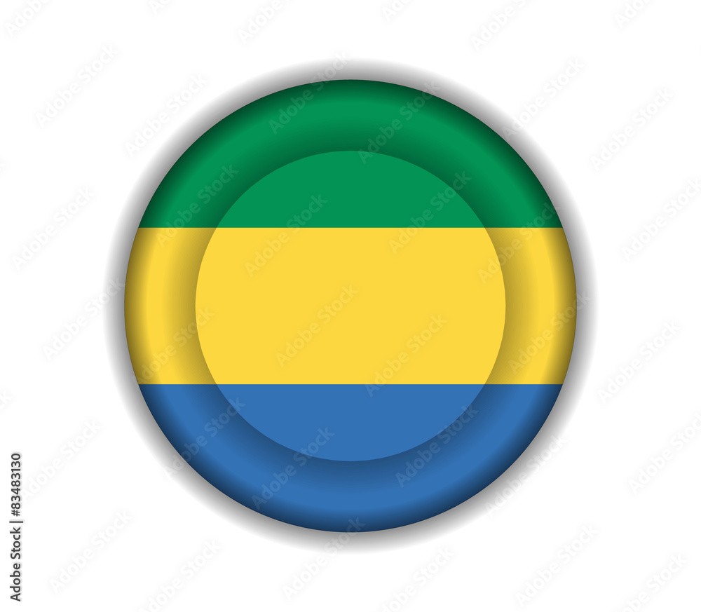 Obraz premium button flags gabon