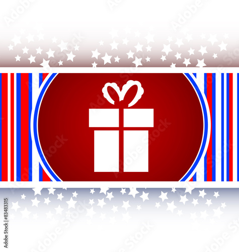 Holiday gift box icon web button