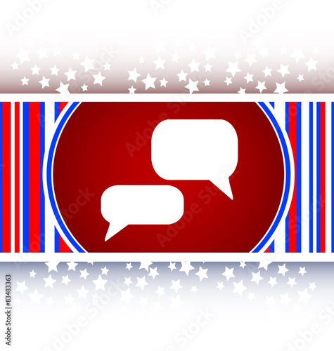 white bubble speech set icon,web  button