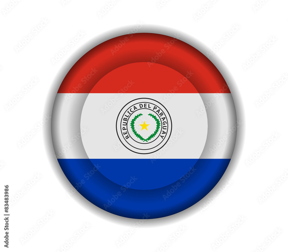 Fototapeta premium button flags paraguay