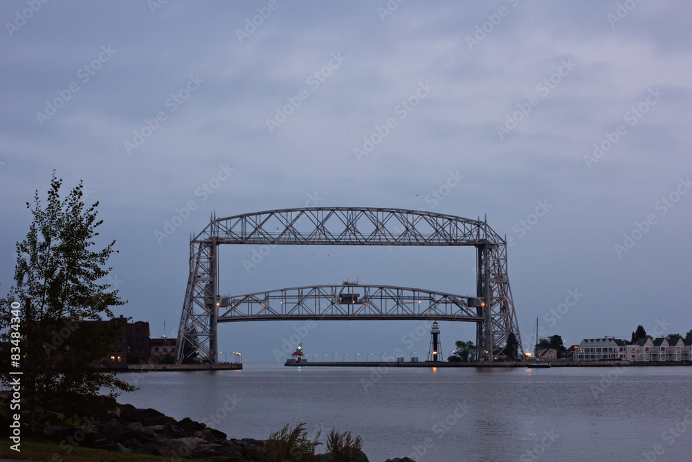 Fototapeta premium Aerial Lift Bridge in Duluth, Minnesota