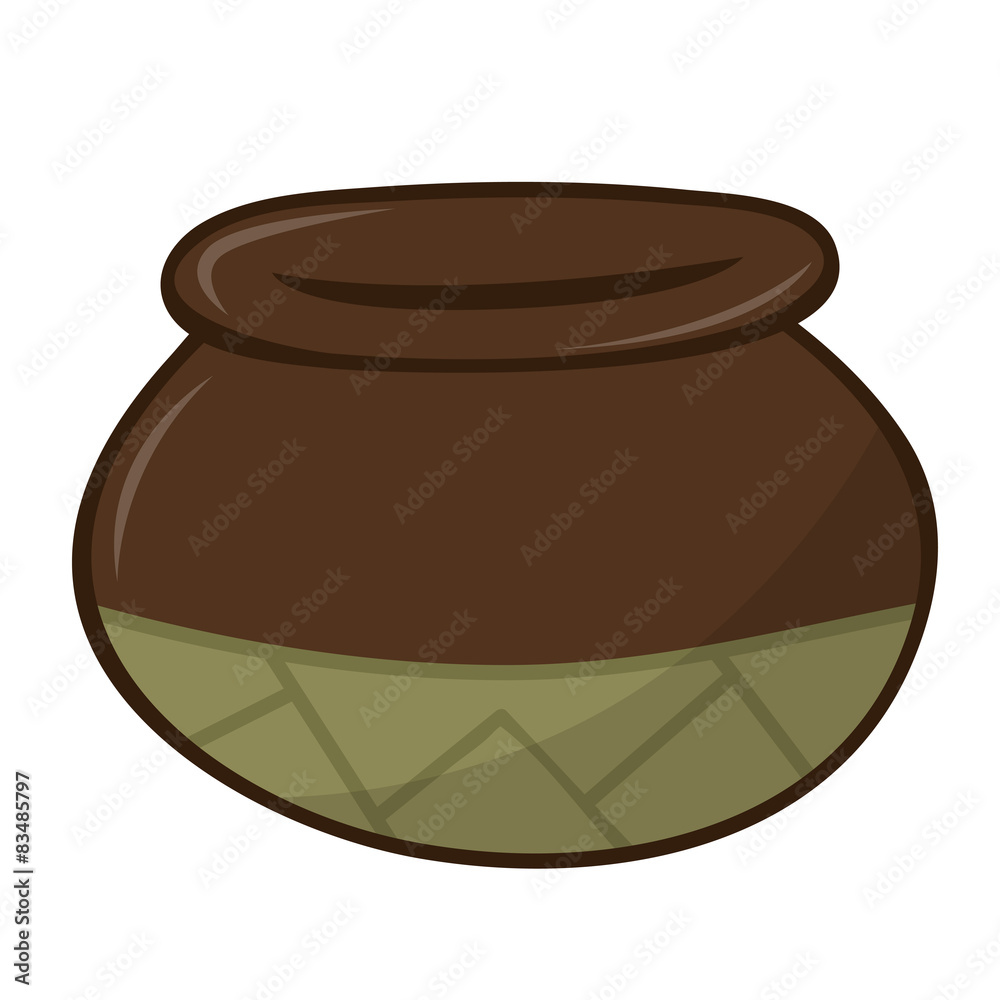 Clay pot isolated illustration Clay pot isolated illustration