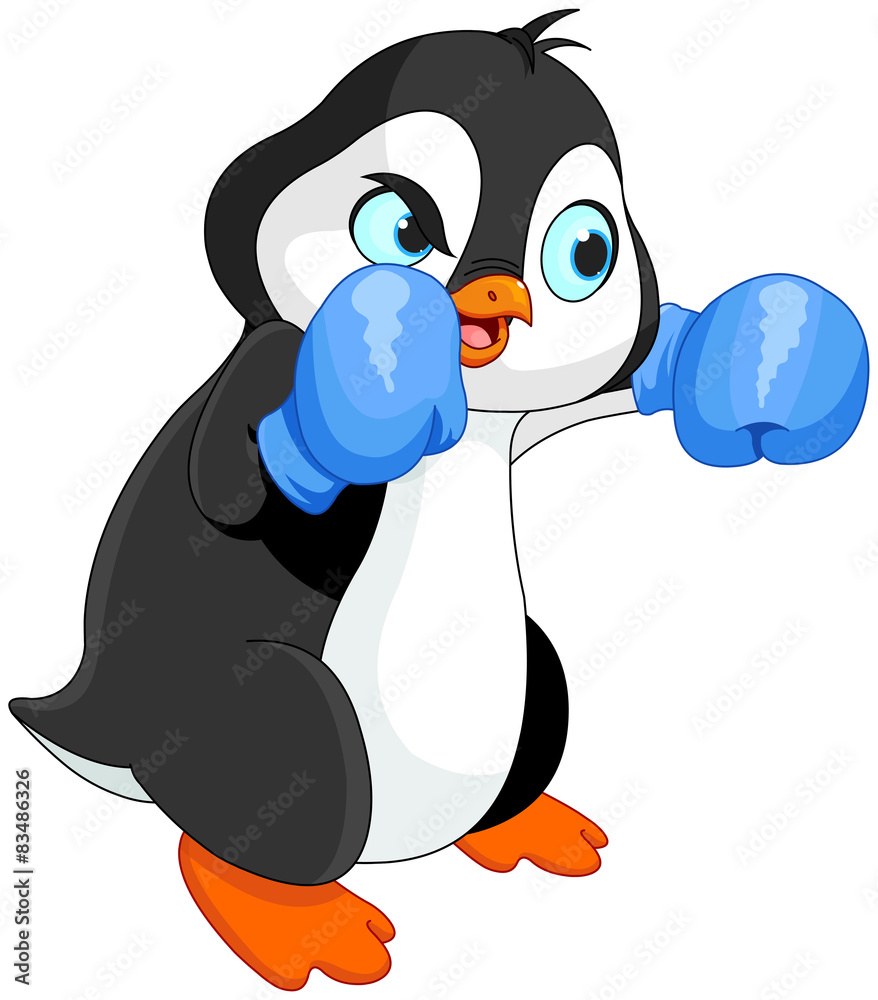 Obraz premium Pingwin chłopiec bokser