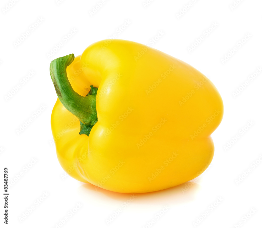 sweet yellow pepper isolated on white background sweet yellow pepper isolated on white background