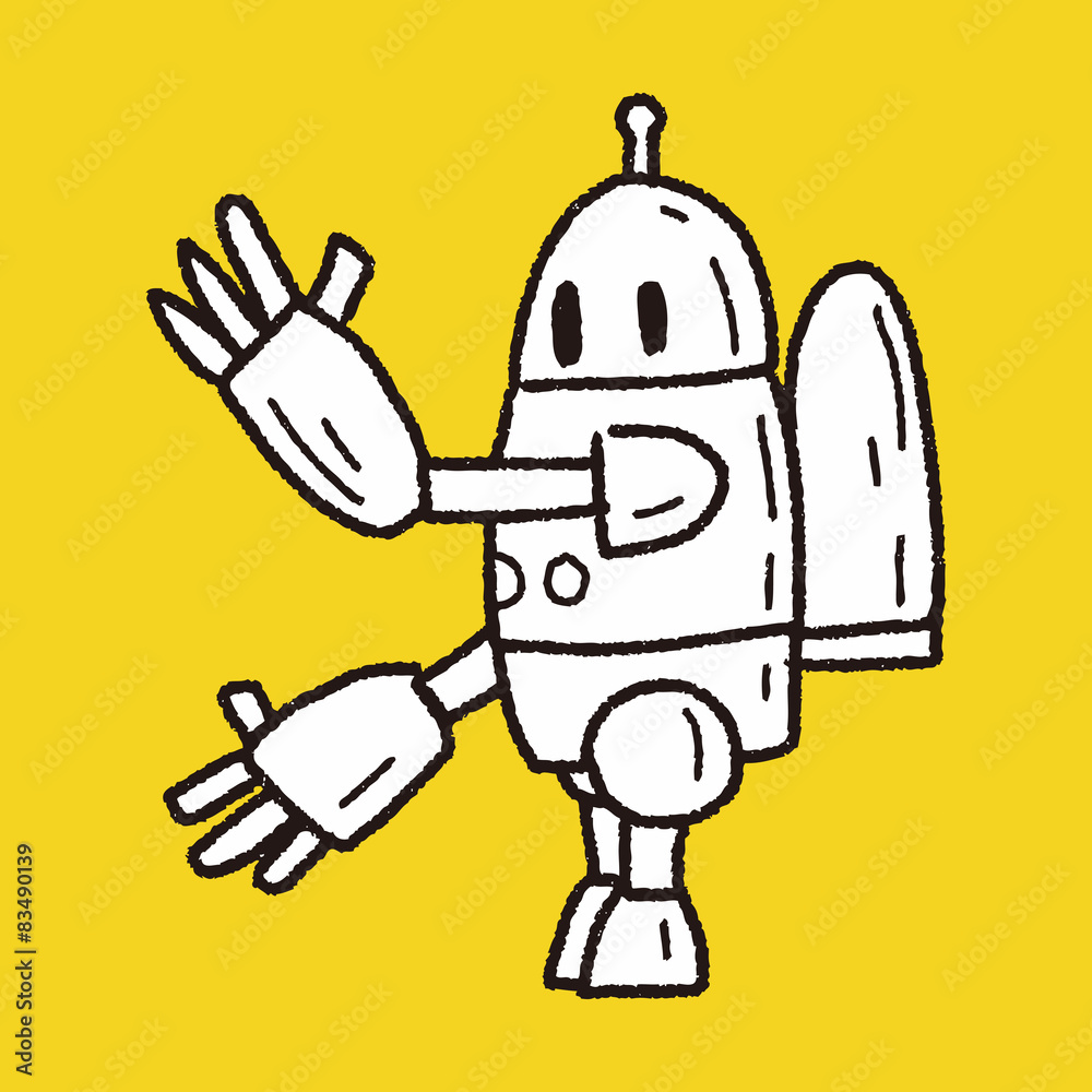 Fototapeta premium robot doodle