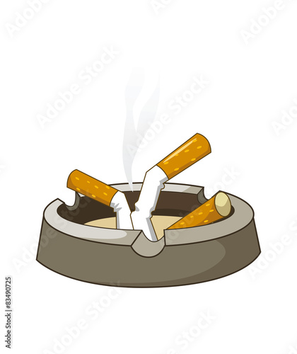 Cigaretes on Ashtray