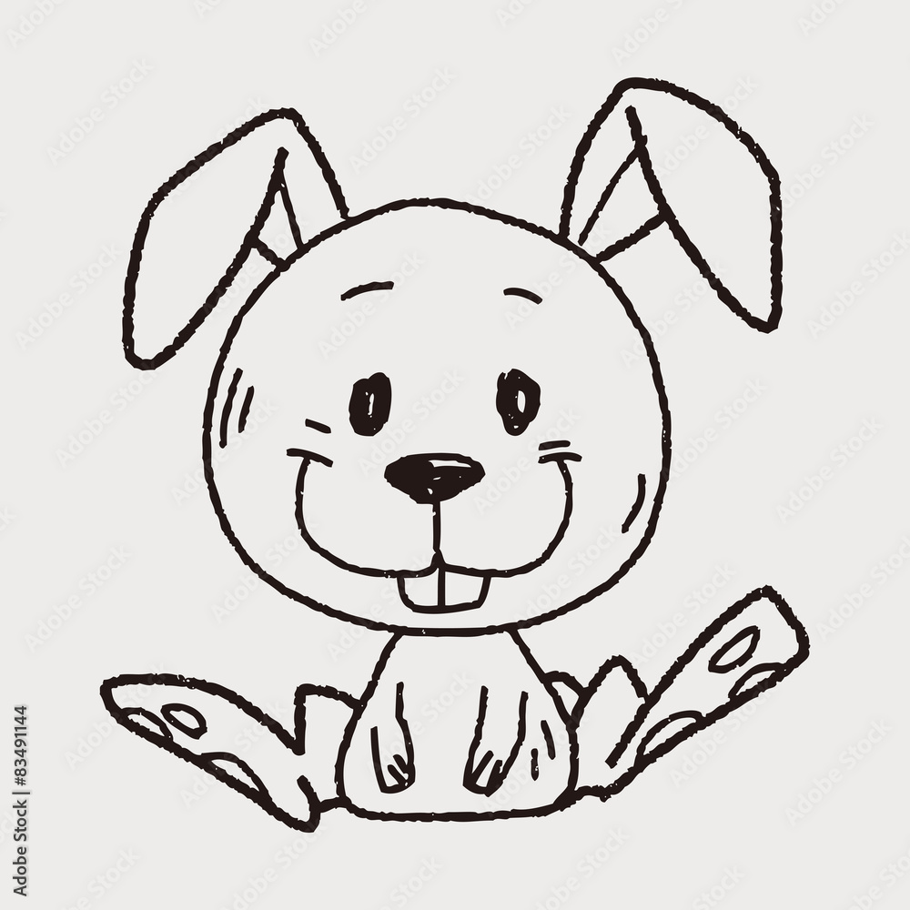Chinese Zodiac rabbit doodle drawing Chinese Zodiac rabbit doodle drawing