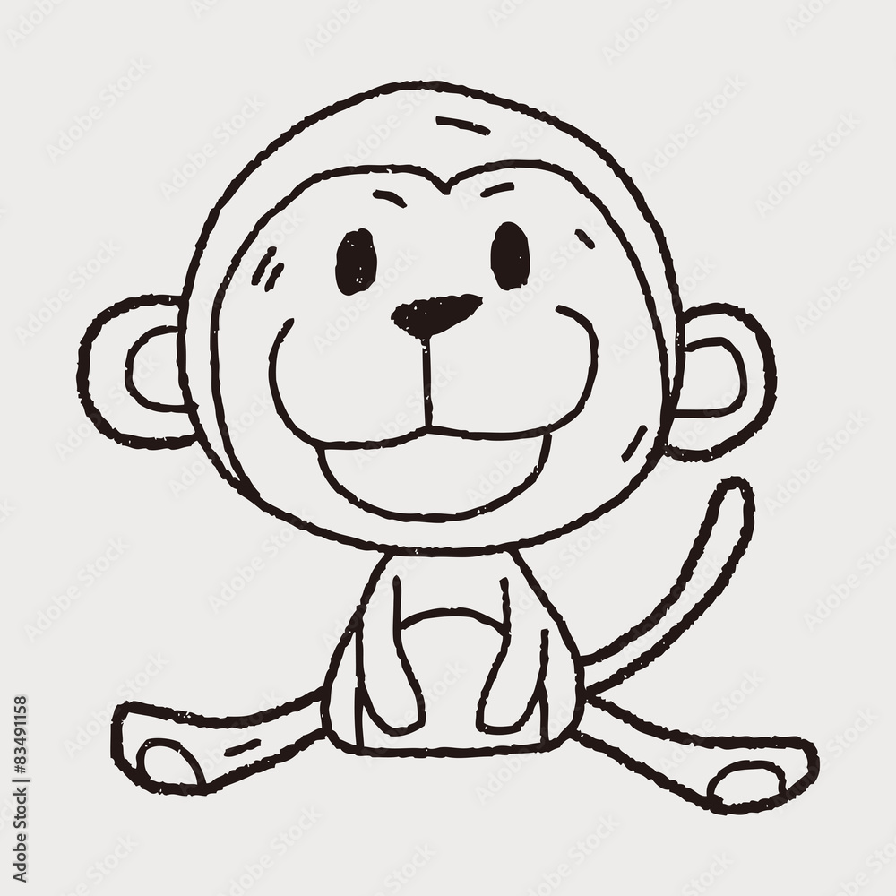 Chinese Zodiac monkey doodle drawing Chinese Zodiac monkey doodle drawing