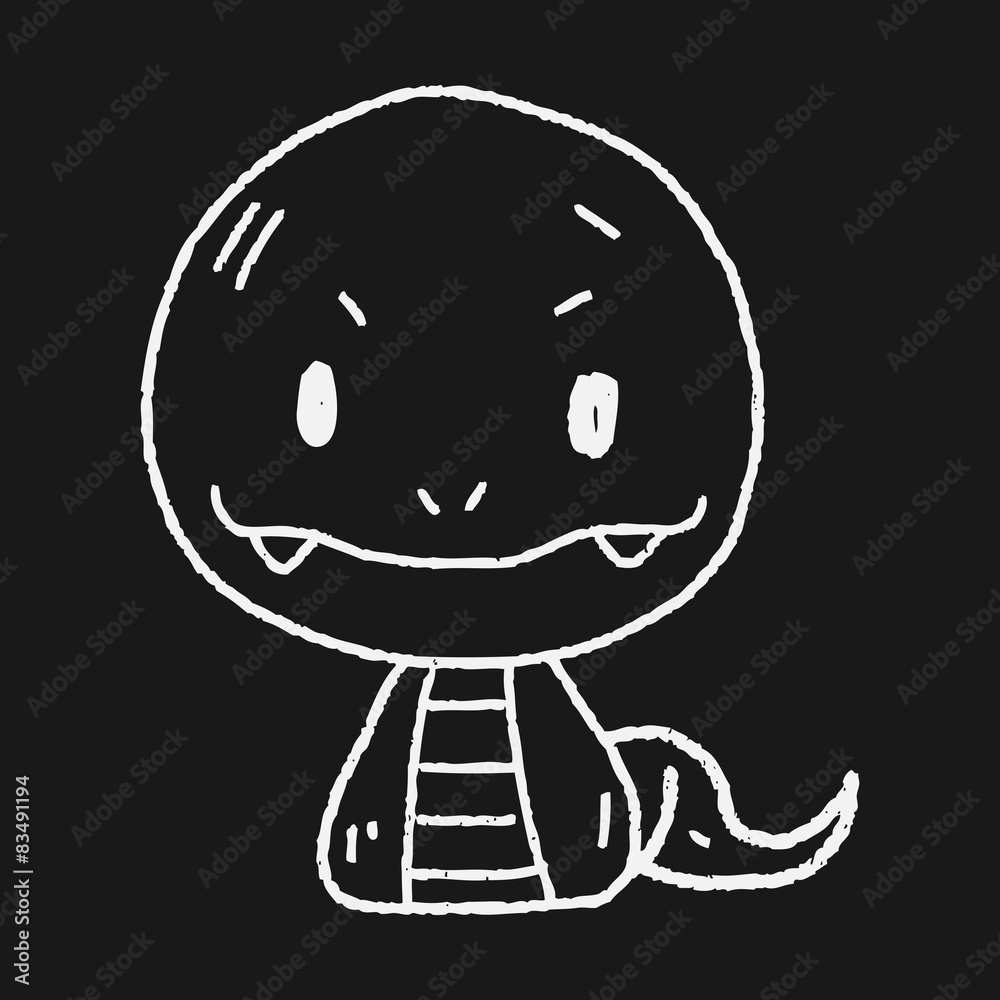 Chinese Zodiac snake doodle drawing Chinese Zodiac snake doodle drawing