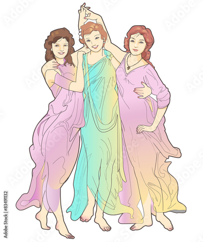 Three beautiful goddess
