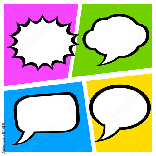 Set of comic dialogue box
