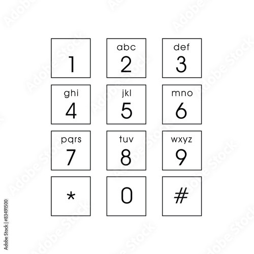 abstract flat user interface keypad
