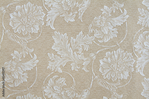 Fabric pattern with floral ornament