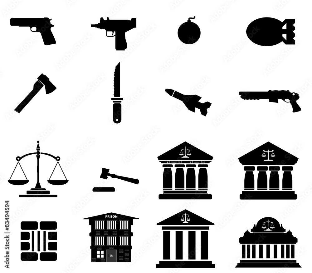 Obraz premium Arme et justice en 16 icônes