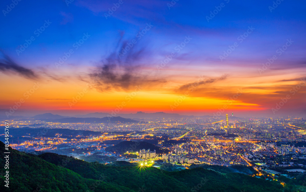 South Korea skyline of Seoul, The best view of South Korea with